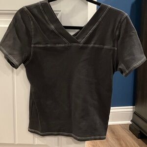 Classic Black V-Neck Women's Top
